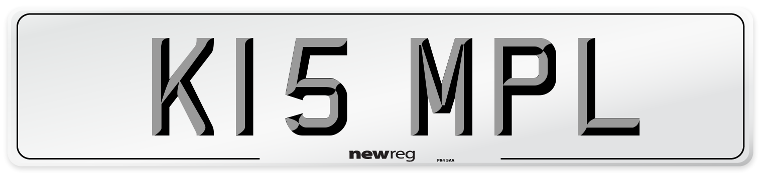 K15 MPL Number Plate from New Reg